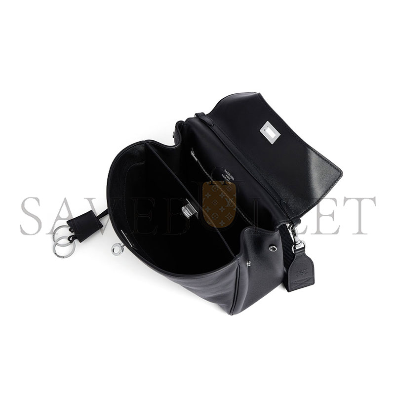 BALENCIAGA MEN'S RODEO MESSENGER BAG SMALL IN BLACK 8275832ABOX1000 (24.5*17*11cm)